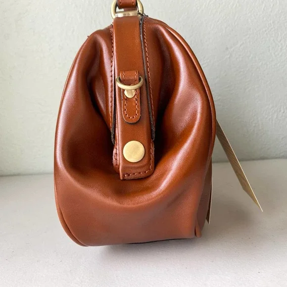 NWT Patricia Nash Gracchi Florence Tooled Leather Frame Satchel Brown P38407 - Picture 12 of 15